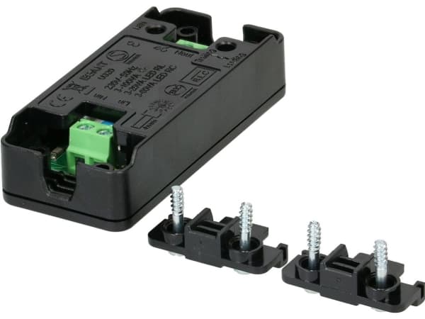 Max Hauri AG 161272, Dimmer, 100 W, Extern, Knappar, Svart, halogen, Glödande, LED