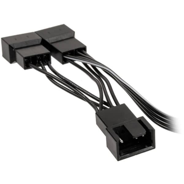 Y-kabel PC-fläkt [1x PC-fläkt hona 4-pol - 3x PC-fläkt hona 4-pol] 0.35 m Svart Kolink