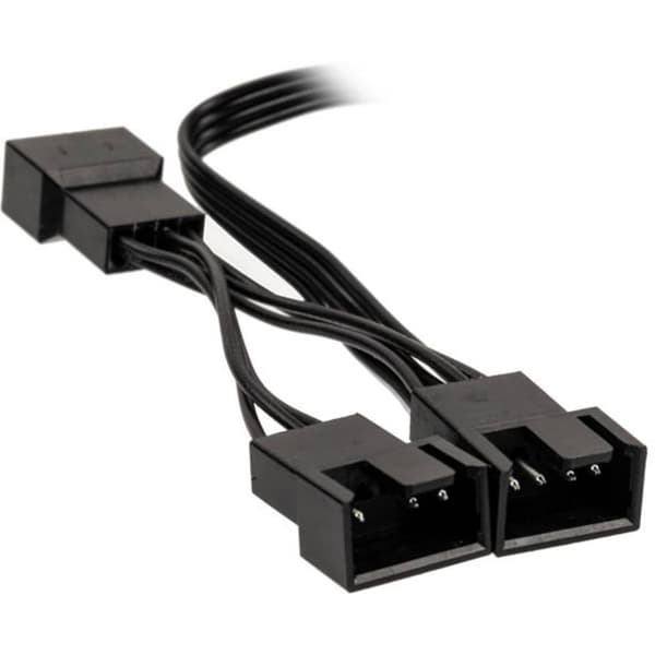 Y-kabel PC-fläkt [1x PC-fläkt hona 4-pol - 3x PC-fläkt hona 4-pol] 0.35 m Svart Kolink