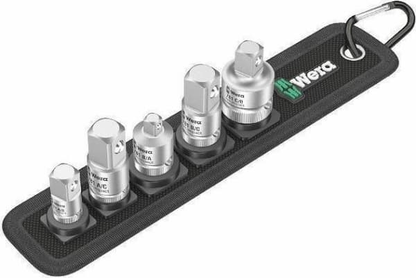 Wera 781/5 Set 1 05042680001 Topnøgle-bit-sæt Drev (skruetrækker) 1/4 (6,3 mm), 3/8 (10 mm) 5 Teile