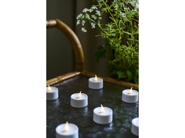 Lone Batterilys, 4 stk sæt , Ø3,5cm, Hvid