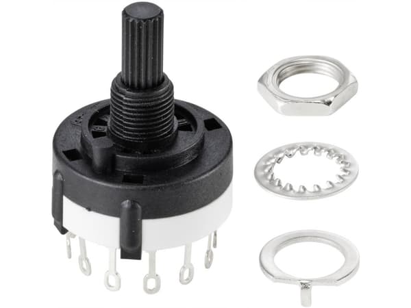 TRU COMPONENTS TC-9415592 SR26A4-1X12-18F20 Drejekontakt 250 V 150 mA 12 x 30 ° 1 stk