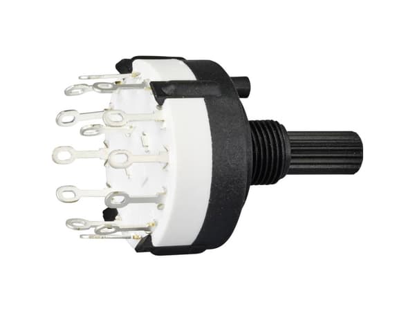 TRU COMPONENTS TC-9415592 SR26A4-1X12-18F20 Drejekontakt 250 V 150 mA 12 x 30 ° 1 stk