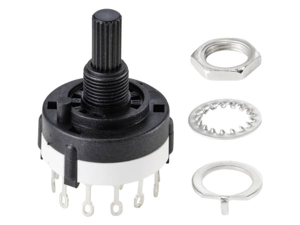 TRU COMPONENTS TC-9415596 SR26A4-2X6-18F20 Drejekontakt 250 V 150 mA 12 x 30 ° 1 stk