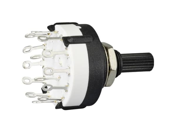 TRU COMPONENTS TC-9415596 SR26A4-2X6-18F20 Drejekontakt 250 V 150 mA 12 x 30 ° 1 stk