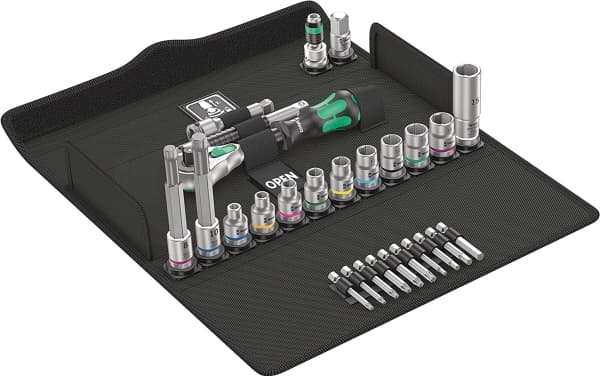 Wera Bicycle Set 7, Sort, Grønn, Grå, Sort, Grønn, 3/8"