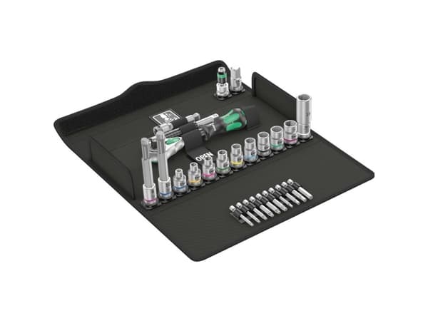 Wera Bicycle Set 7, Sort, Grønn, Grå, Sort, Grønn, 3/8"