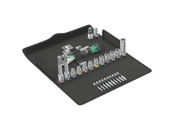 Wera Bicycle Set 7, Sort, Grønn, Grå, Sort, Grønn, 3/8"