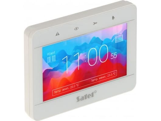 Satel INT-TSG2-B, 10.9 cm (4.3"), 480 x 272 pixels, LCD, Black, Wall/Tabletop, 12 V