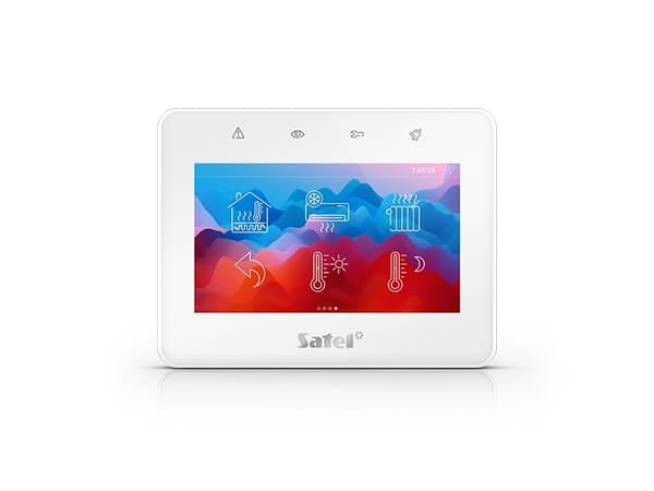 Satel INT-TSG2-B, 10.9 cm (4.3"), 480 x 272 pixels, LCD, Black, Wall/Tabletop, 12 V