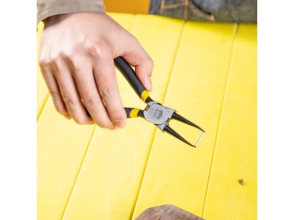Deli Tools EDL0341, Låseringtang, Stål, Plast, Sort