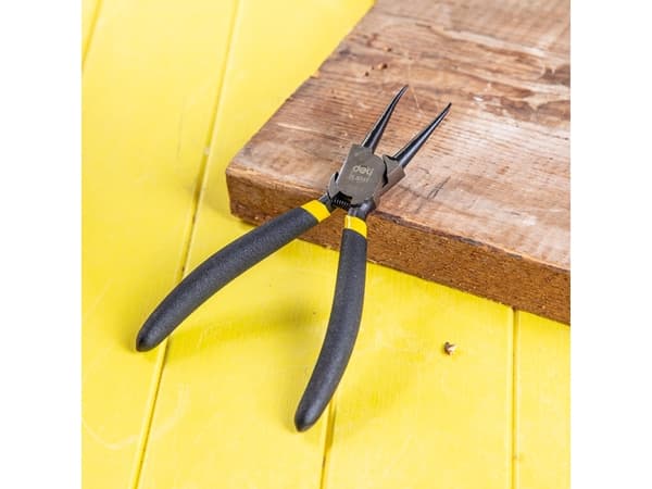 Deli Tools EDL0341, Låseringtang, Stål, Plast, Sort