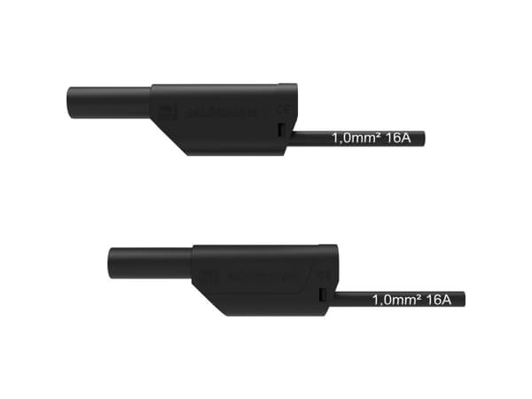 Schützinger VSFK 8700 / 1 / 50 / SW Säkerhetstestledning [...4 mm kontakt - 4 mm kontakt] 50,00 cm;Svart;1 st