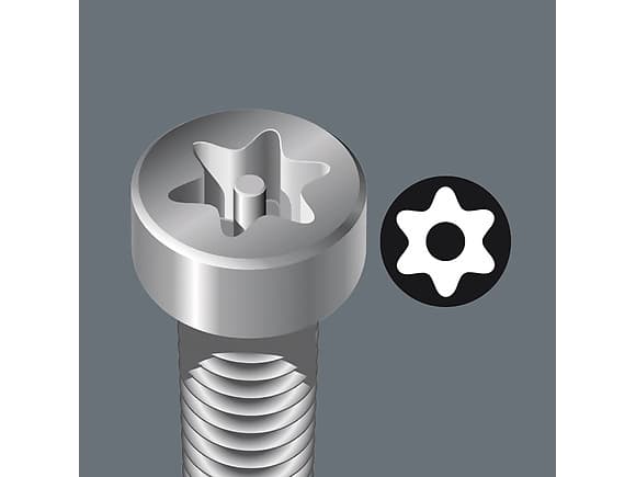 WERA WERK Wera 867/1 Z TORX® BO -piikitTorx® -kärjet TX30, jossa on 25 mm:n pituinen poraus1/4-liitäntä
