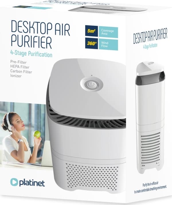 Platinet HEPA-luftrenare, 42 m3 per timme