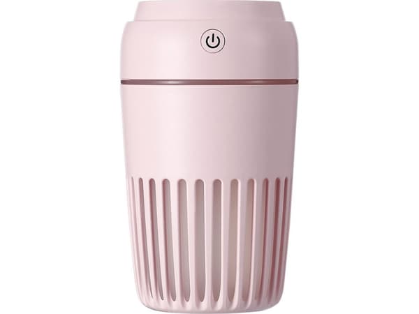Platinet - Misty - luftfukter 300ml, LED-lampe, timer, fungerer også med duftolje, rosa