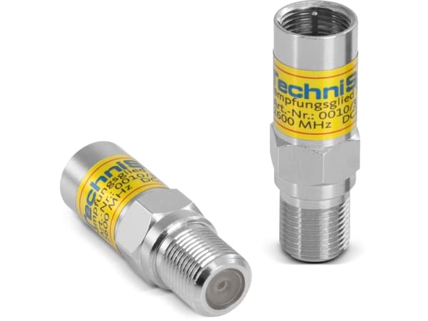 TechniSat 0010/3144, 75 O, 0,002 - 2,6 GHz, 10 dB, Sølv, F, 10 mm