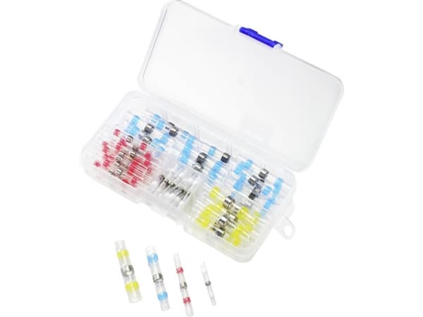 TRU COMPONENTS TC-9508160 Crimpkonnektor Sortimentskasse, inkl. Rundstik 6 mm² 6 mm² Helisoleret Hvid, Rød, Blå , Gul 1 stk