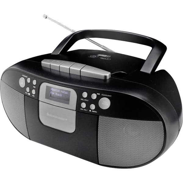 Kassettradio soundmaster SCD7800SW DAB+, FM Väckningsfunktion Svart