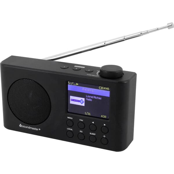 Internet-bordsradio soundmaster IR6500SW Internet, DAB+, FM uppladdningsbart Svart