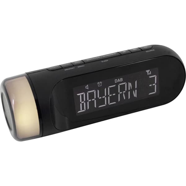 Klockradio soundmaster UR6600SW DAB+, FM Batteri-laddningsfunktion, Stämningsbelysning, Väckningsfunktion Svart