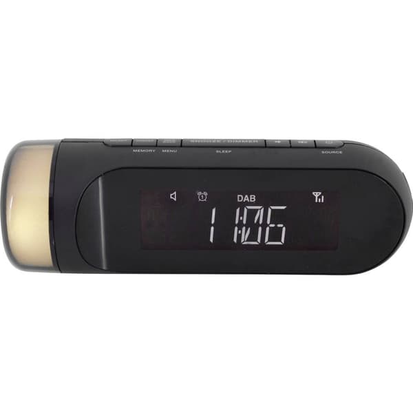 Klockradio soundmaster UR6600SW DAB+, FM Batteri-laddningsfunktion, Stämningsbelysning, Väckningsfunktion Svart
