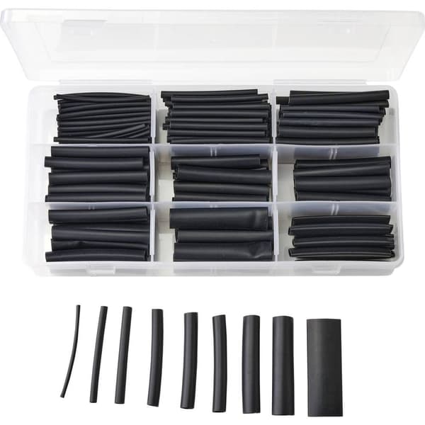 TRU COMPONENTS TC-9508152 Krympslang sortiment Svart Krympförhållande:3:1 300 st
