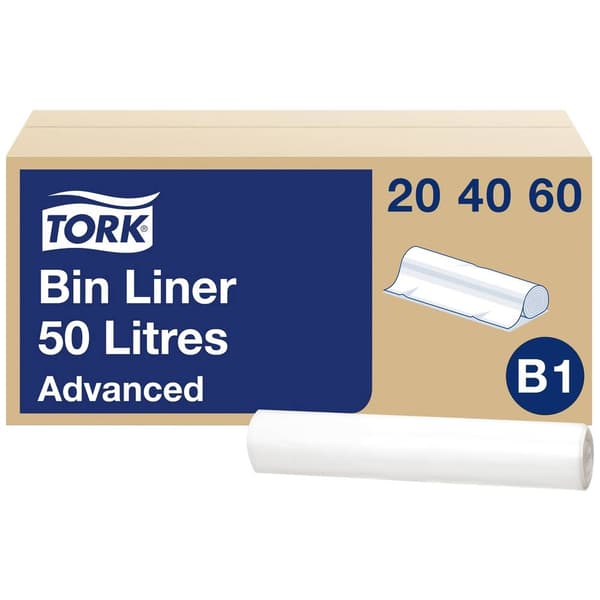 TORK 204060 Sopsäck 50 l Transparent 250 st