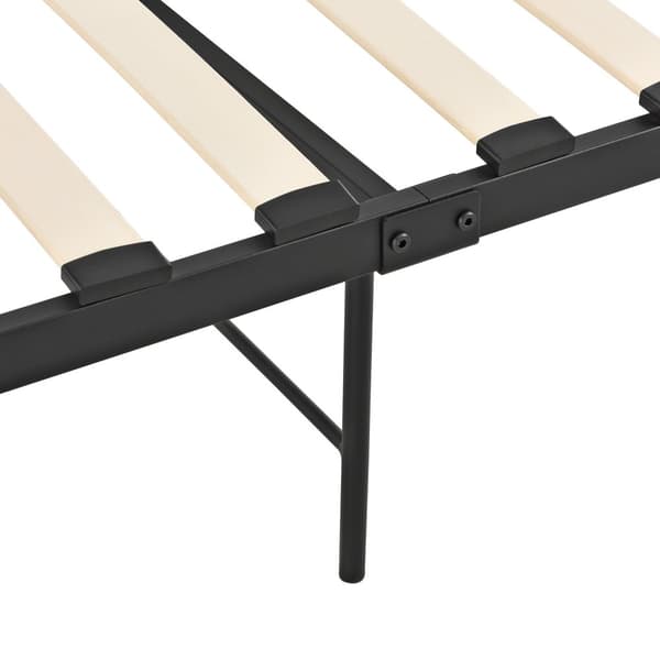 [en.casa] Dagbädd Falun-sängstomme utan madrass-209x94,5x74cm-pulverlackerat stål-svart matt-max. belastning: 150 kg-reptålig