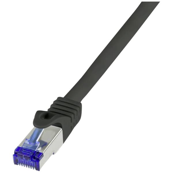 LogiLink C6A093S RJ45 CAT 6A S/FTP 10.00 m Svart 1 st