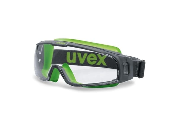 Vernebriller Uvex U-sonic, klar panoramalinse, supervision excellence (ikke-riper og ikke-dug) belegg, gummi justerbar stropp.