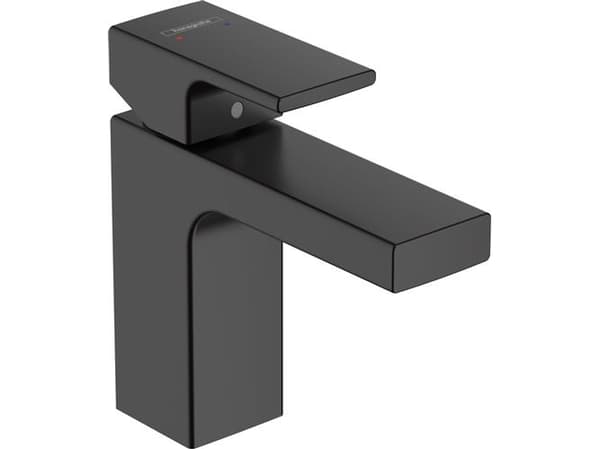 hansGrohe Vernis Shape 1-grebs håndvaskarmatur 100, med løft-op bundventil, mat sort