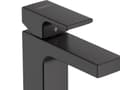 Miniatyrbilde 1 av 3: hansGrohe Vernis Shape 1-grebs håndvaskarmatur 100, med løft-op bundventil, mat sort