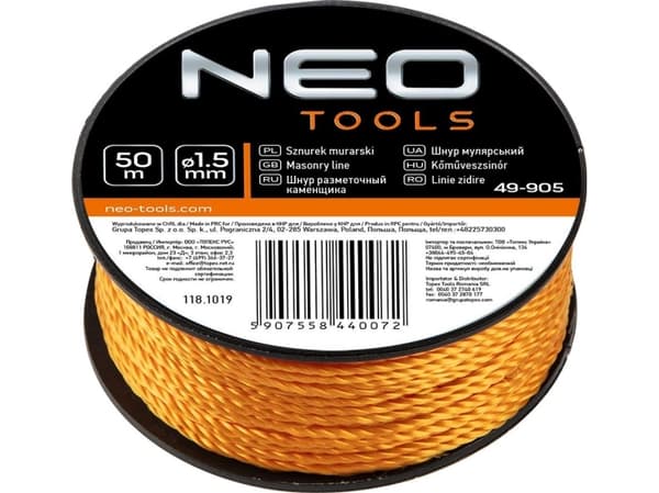 NEO Brolæggersnor 1,5 mm 50 mtr