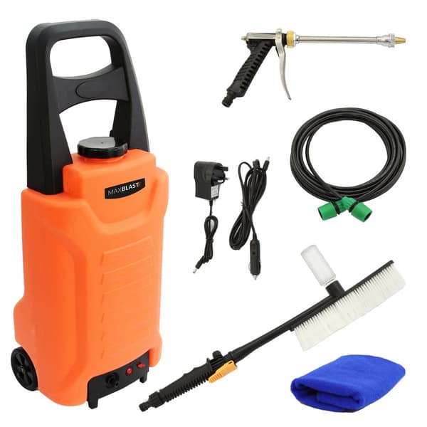 Elektrisk Utrusting för Vattenmatad Fönsterrengöring Fönstertvätt Fönsterputs 30 l Vattentank med Hjul 7 m Vattenslang 60MPa Tryck | MonsterShop