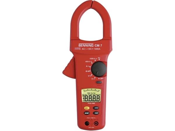 Benning CM 7 Strømtang , Hånd-multimeter Kalibrering efter (ISO) digital CAT IV 600 V Visning (counts): 4000