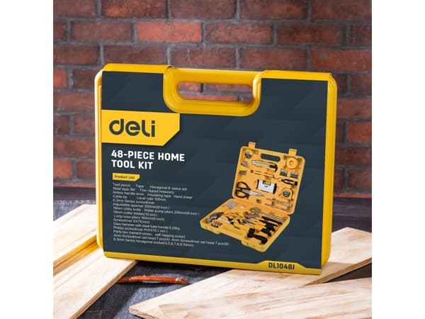 Deli Tools EDL1048J, Svart, Gul, 48 verktyg
