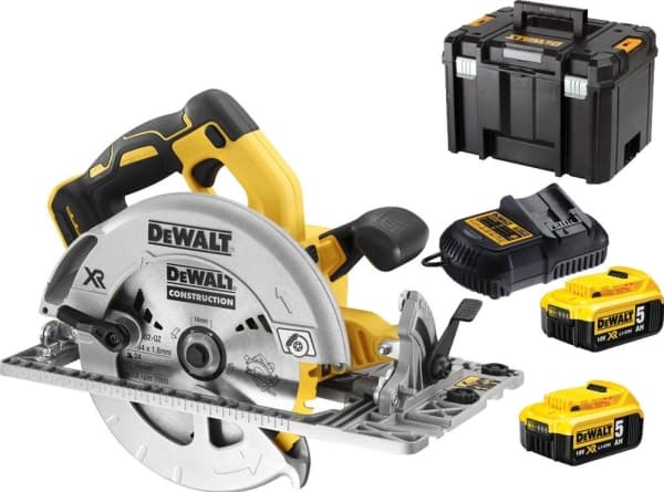 DeWALT DCS572P2, Trä, Svart, Gul, Borstlös, 18,4 cm, 5500 RPM, 5,8 cm