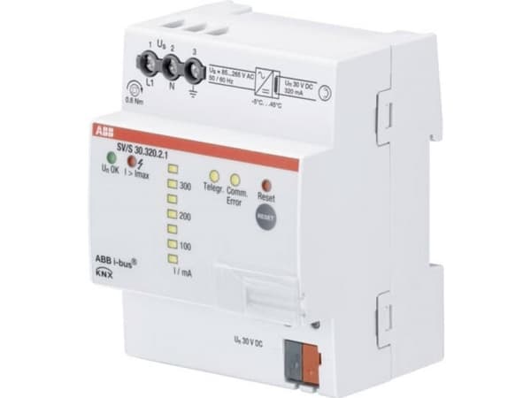 KNX Strømforsyning 320mA med diagnosticering, LED Display