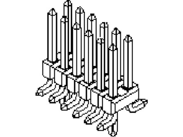 Molex 15912180 1242 pcs 2.54mm Pitch C-Grid Breakaway Header, Surface Mount, Dual Row, Vertical, 18 Circuits, Tin (Sn) Plating, w
