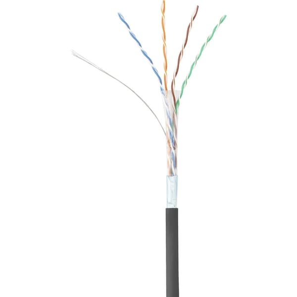 Renkforce RF-4732884 RJ45 Nätverkkabel, Patchkabel CAT 5e F/UTP 5.00 m Svart med låsskydd 1 st