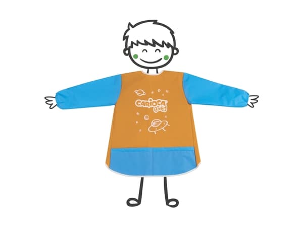 Carioca Apron Waterproof 2-4 y/o, Barn, Blå, Oransje, 2 år, 4 år, Gutt/Jente, Velcro mappe