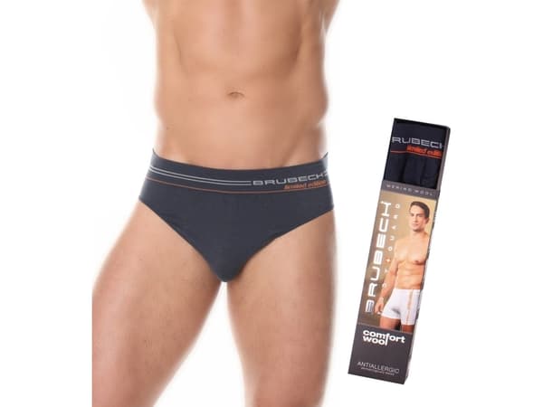 Brubeck Slipsar COMFORT WOOL för män BE10050 grafit r. XL