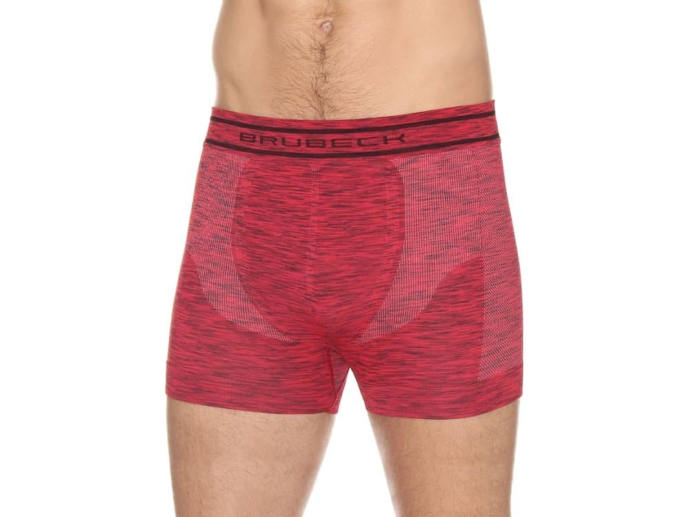 Brubeck BX10780 FUSION Men's Boxer Shorts dark red S