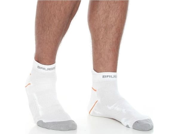 Brubeck Running Light-sokker for menn, hvite, størrelse 42-44 (BRU002/M)