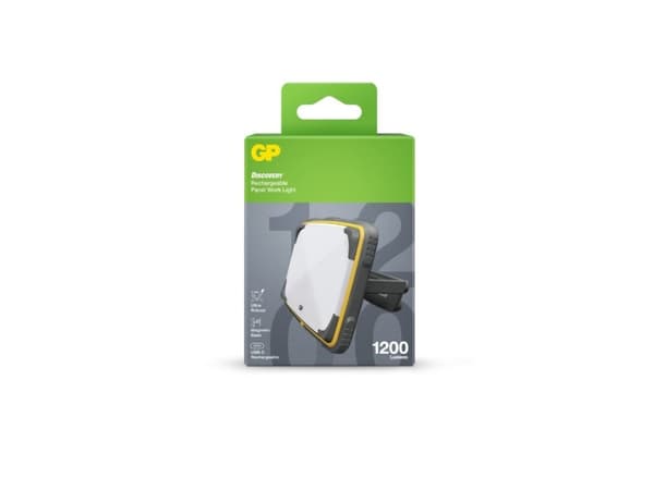 GP Lighting CWP15, LED, IPX7, 5100 mAh, Musta, Keltainen, Vapaasti seisova työvalo
