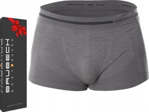 Brubeck BX10430 Men's boxer shorts COMFORT WOOL dark gray XL