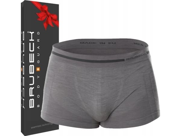 Brubeck BX10430 Men's boxer shorts COMFORT WOOL dark gray L