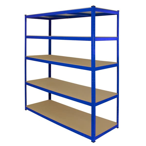 T-Rax Opbevaringshylder 10 x Ekstra Brede 180 cm x 160 cm x 60 cm x 60 cm - Blå