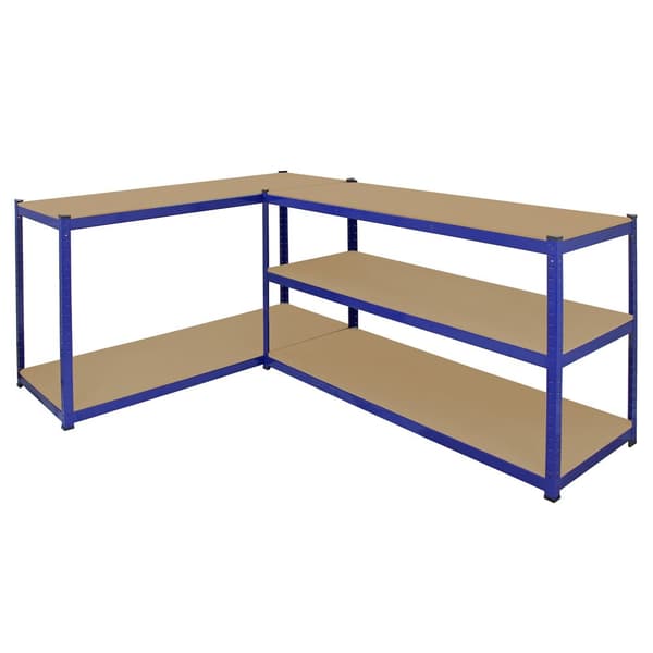 T-Rax Opbevaringshylder 10 x Ekstra Brede 180 cm x 160 cm x 60 cm x 60 cm - Blå